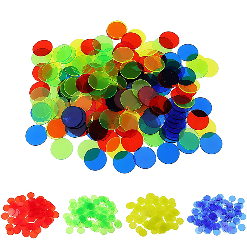 Board Game Loop - 100/200PCS 19 มม.รอบนับชิปMulticolorชิปโป๊กเกอร์สําหรับบิงโกเกมกระดานการ์ดเกมเครื่องหมายนับการสอนชิปProps ZYF