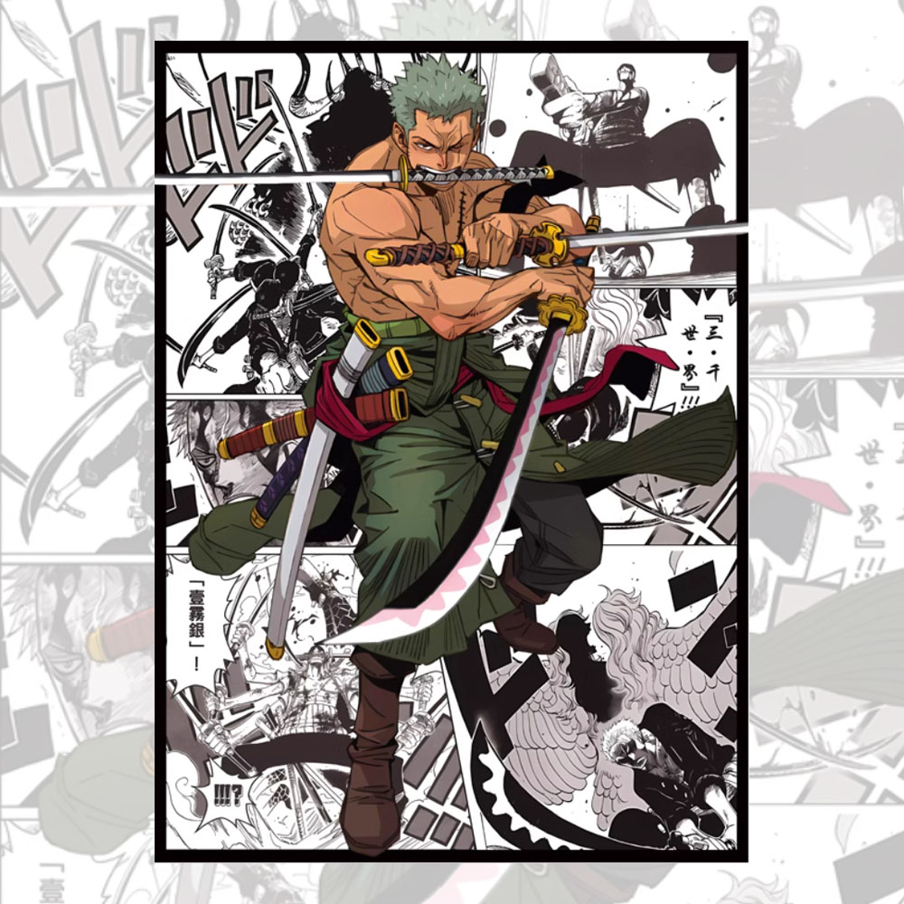 Board Game Research - 60PCS 66x91mm One Piece อะนิเมะการ์ดภาพประกอบด้านนอก Protector