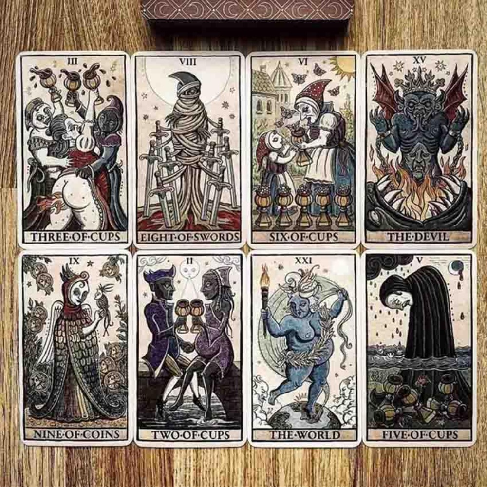 Board Game Research - Trionfi Della Luna ภาพประกอบไพ่ทาโรต์ 12x7 ซม.