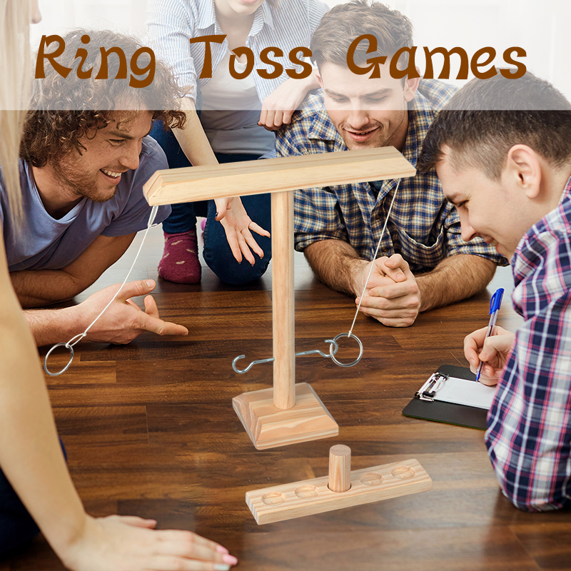 Board Game Loop - แหวนโยนเกมสําหรับเด็กผู้ใหญ่ Home Party ดื่มเกม Fast-paced มือถือไม้เกมกระดาน