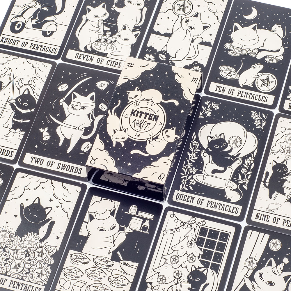 สำรับไพ่ทาโรต์สำหรับลูกแมว78ชิ - Board Game Horror บทวิจารณ์และราคา