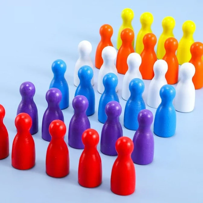 100 ชิ้นไม้สีสันสดใสหมากรุกมาร - Board Game Vector บทวิจารณ์และราคา