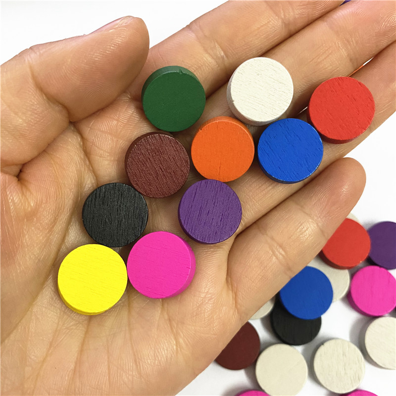 50 ชิ้น 15*5 มม.11 สีไม้ Disk  - Board Game Vector บทวิจารณ์และราคา