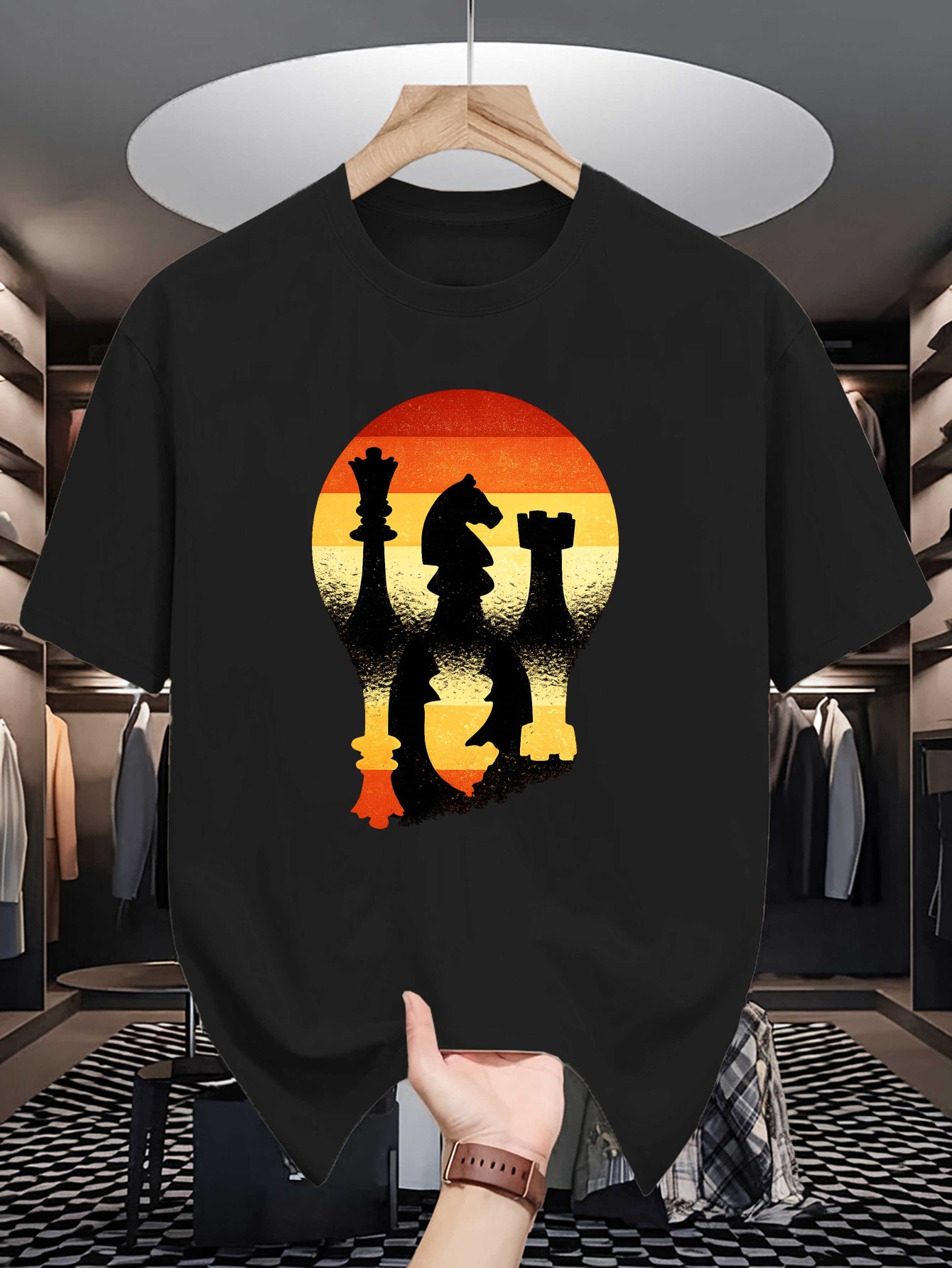 เสื้อยืดคอกลมพิมพ์ลาย Chess Si - Board Game Vintage บทวิจารณ์และราคา