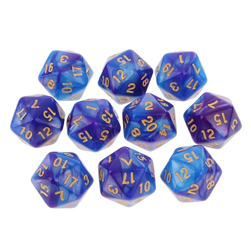 10pcs Polyhedral ลูกเต๋า 20 ด้ - Board Game Arena บทวิจารณ์และราคา