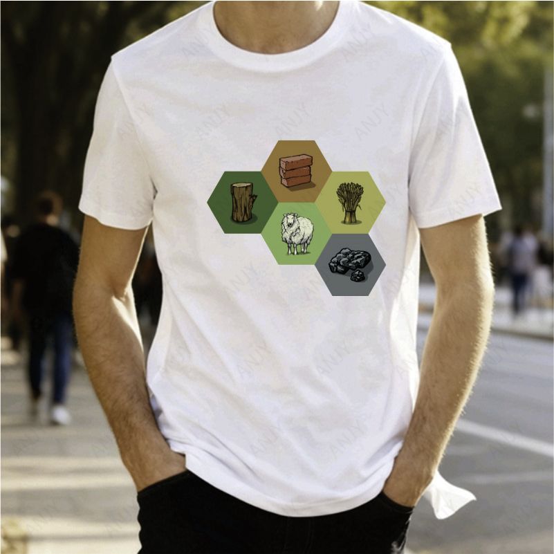 เสื้อยืดธีมไม้/อิฐ/แร่จากเกาะค - Board Game Catan บทวิจารณ์และราคา