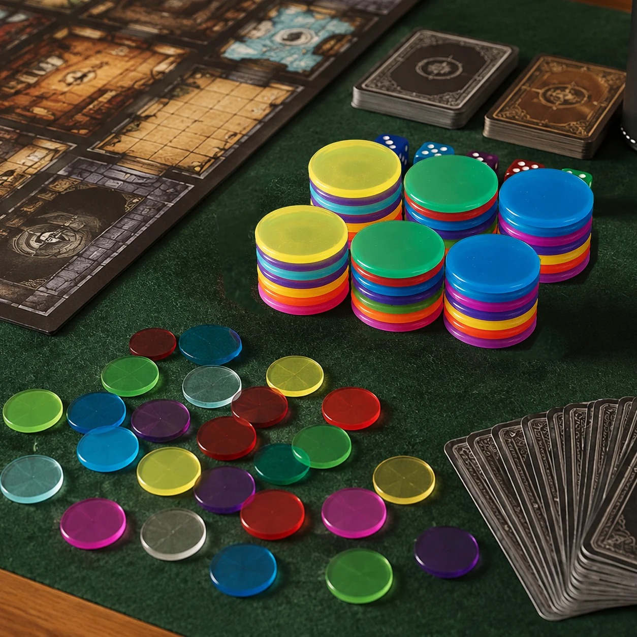100/300 ชิ้น ชิปพลาสติก DIY โท - Board Game Vector บทวิจารณ์และราคา