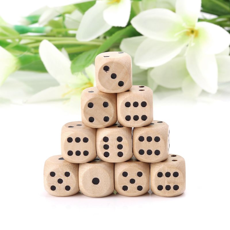 10Pcs ไม้ลูกเต๋า 6 ด้าน D6 ใบห - Board Game Loop บทวิจารณ์และราคา